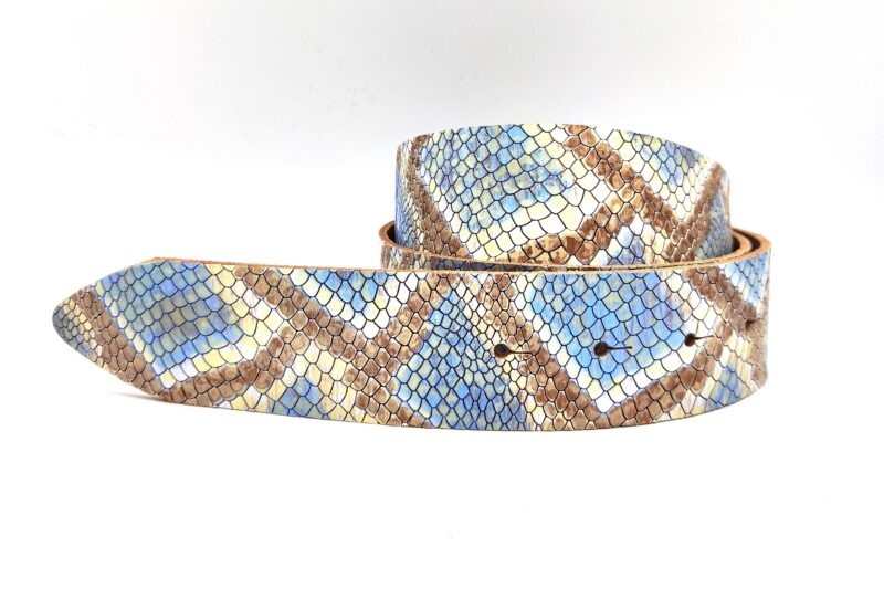 Schlange (Blau-beige glänzend)