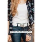 Mattleder (weiß) mit Schnalle Knot