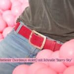 Mattleder (bordeaux violett) mit Schnalle Starry Sky