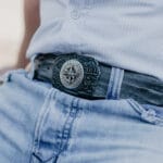 Schrumpfleder (graphitgrau) mit Compass