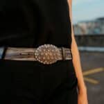 Schrumpfleder (graphitgrau) mit Funkeln